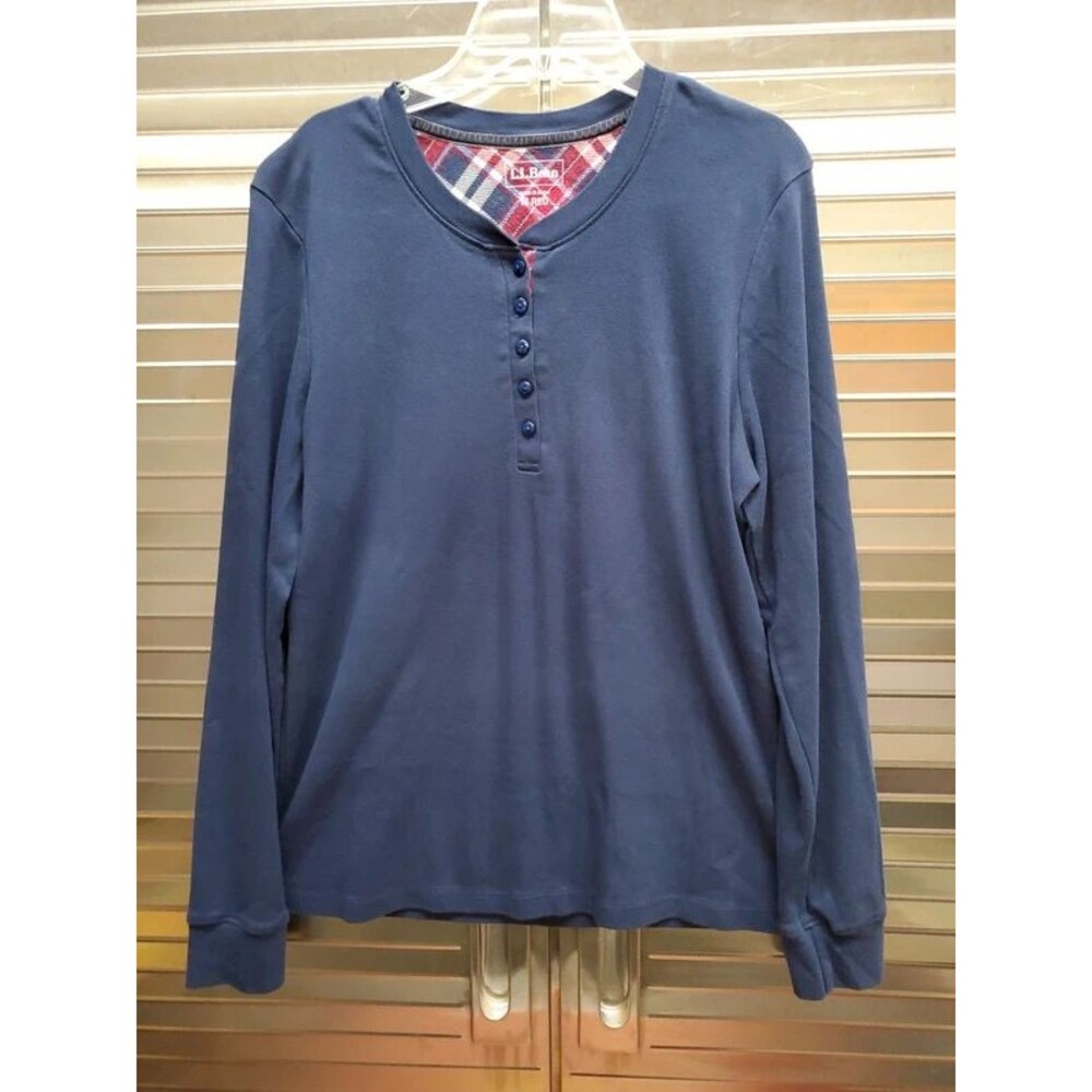 L. L. Bean navy blue Henley top